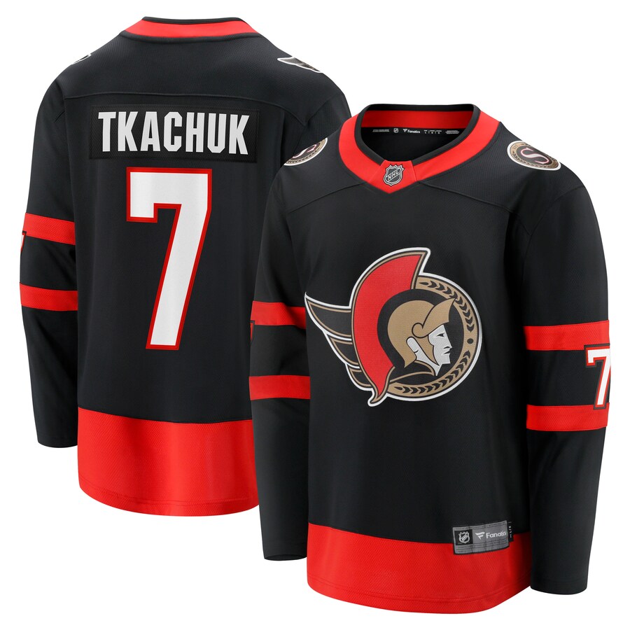 Men's Ottawa Senators Brady Tkachuk Fanatics Branded Black Home Breakaway Jersey - Jersey
