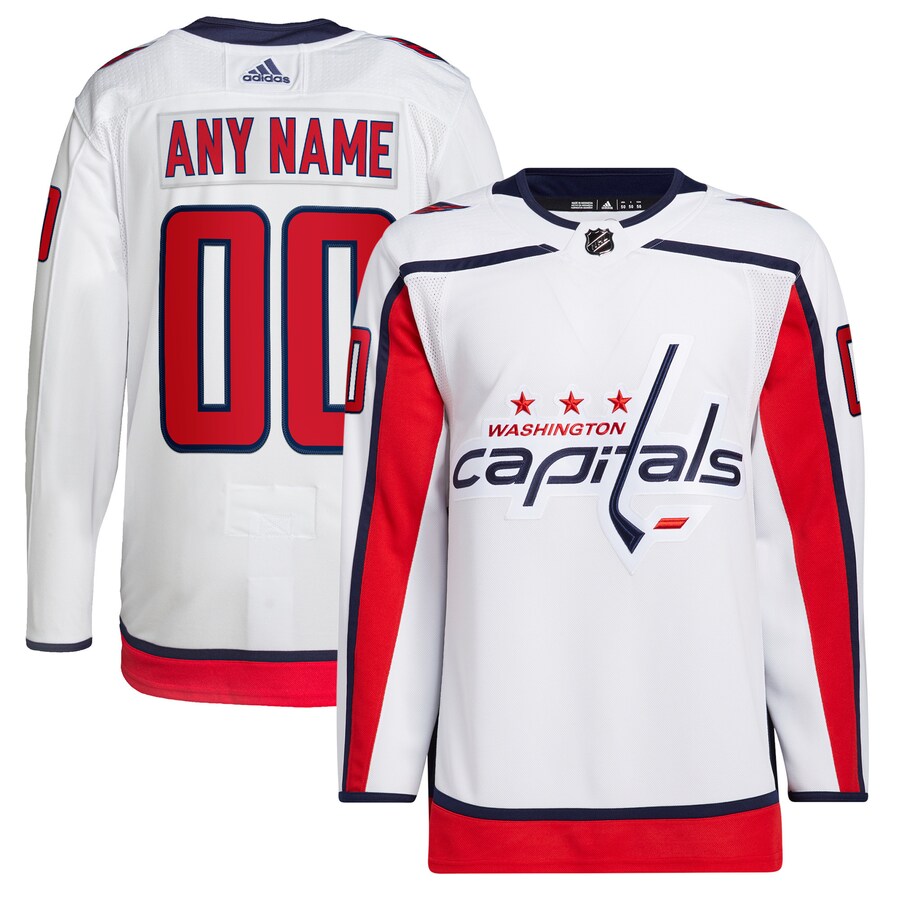 Men's Washington Capitals adidas White Away Primegreen Authentic Pro Custom Jersey - Jersey