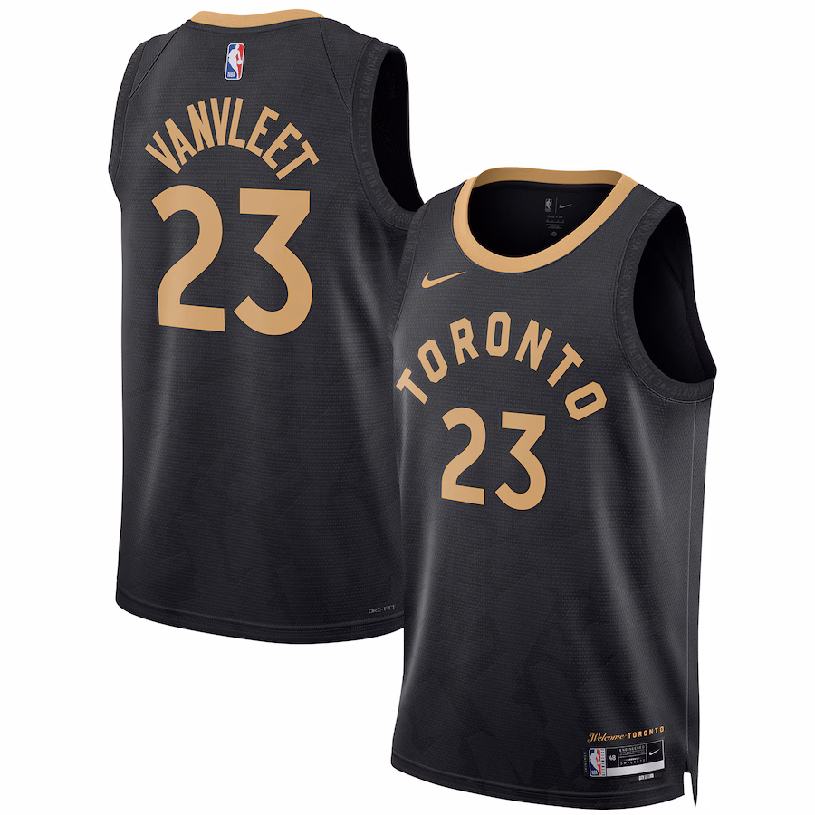 Unisex Toronto Raptors Fred VanVleet Nike Black 2022/23 Swingman Jersey - City Edition - Jersey