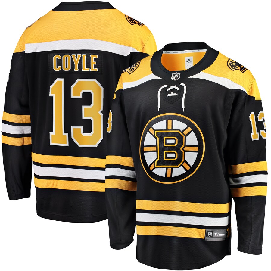 Men's Boston Bruins Charlie Coyle Fanatics Branded Black Home Premier Breakaway Player Jersey - Jersey