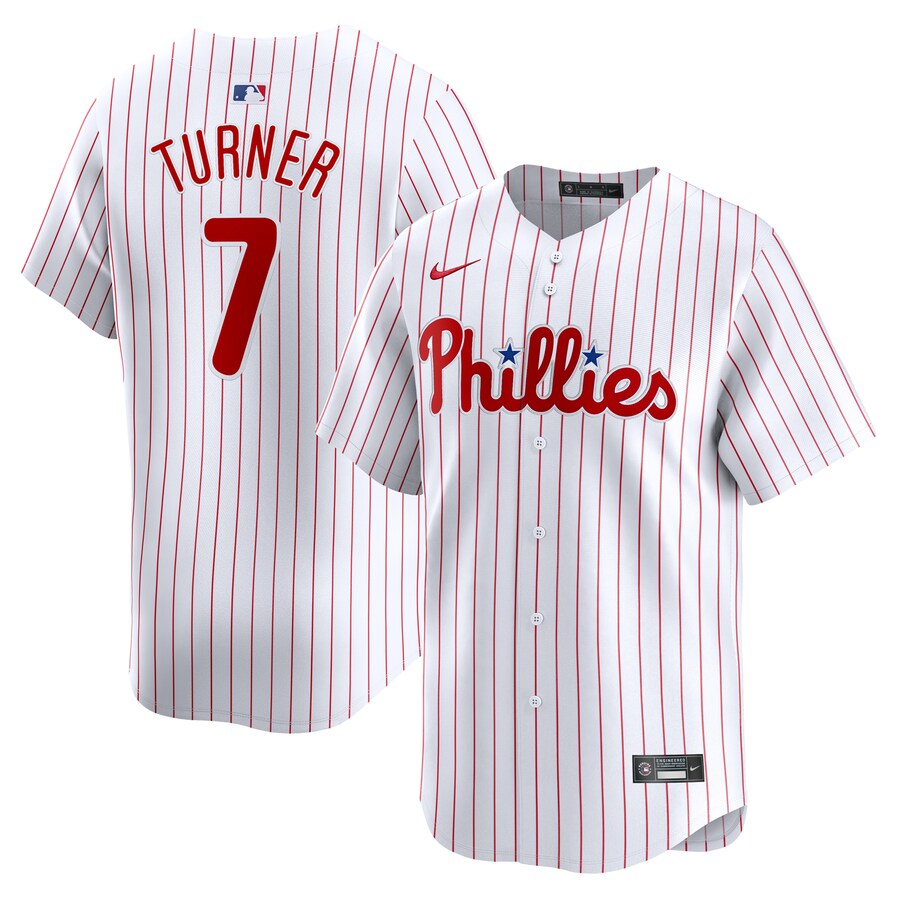 Youth Philadelphia Phillies Trea Turner Nike White Home Limited Player Jersey - Jersey