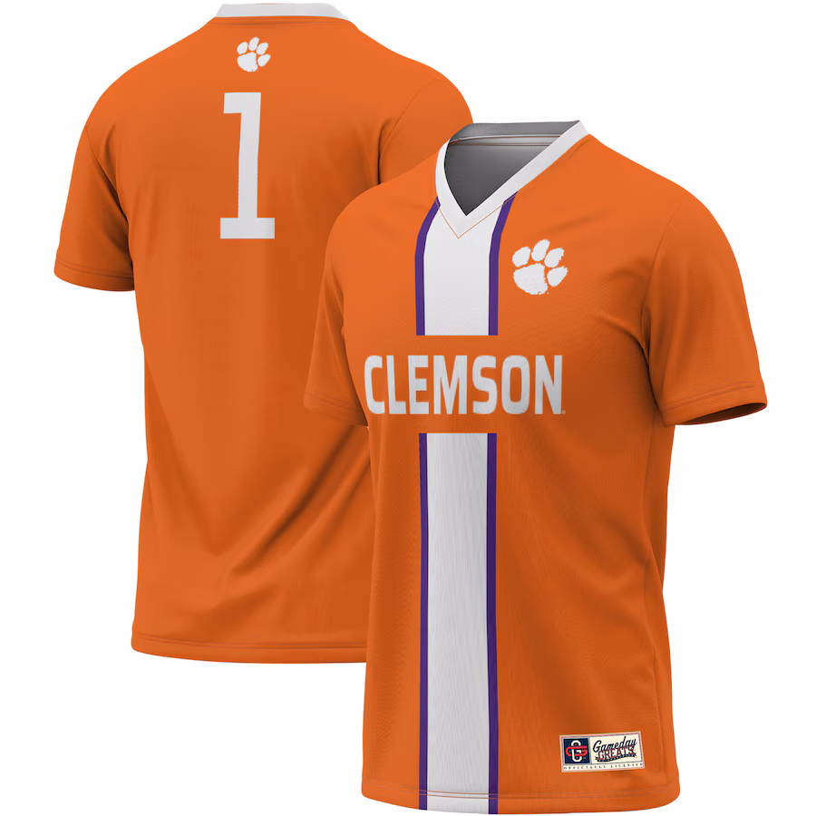 Unisex ProSphere #1 Orange Clemson Tigers Lightweight Soccer Jersey - Jersey