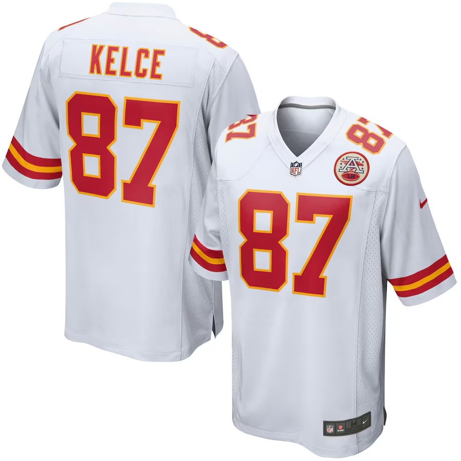 Youth Kansas City Chiefs Travis Kelce Nike White Game Jersey - Jersey