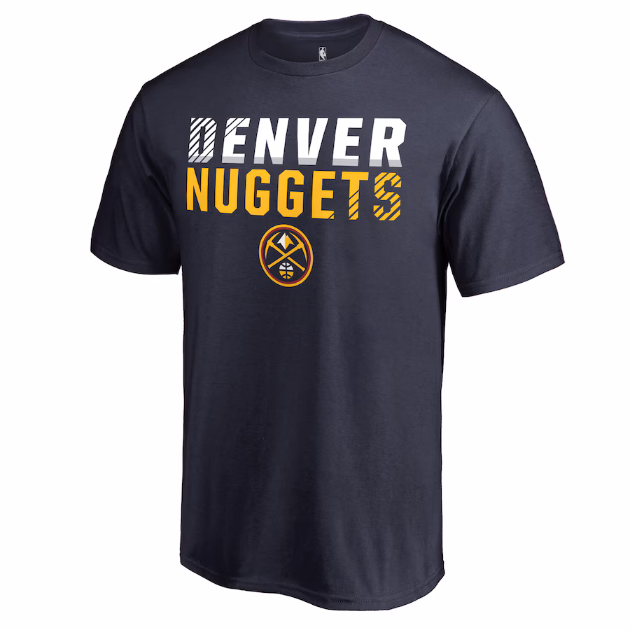 Men's Denver Nuggets Navy Fade Out T-Shirt - Jersey