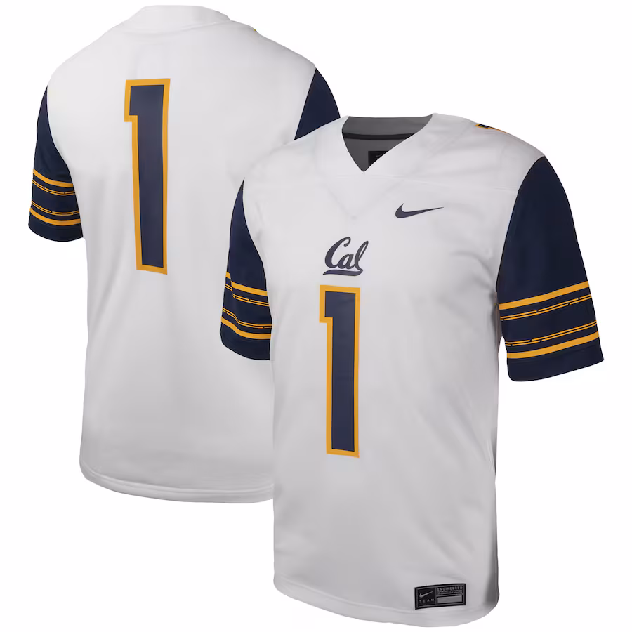 Men's Nike #1 White Cal Bears Untouchable Football Replica Jersey - Jersey