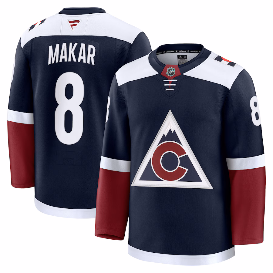 Men's Colorado Avalanche Cale Makar Fanatics Navy Alternate Premium Jersey - Jersey