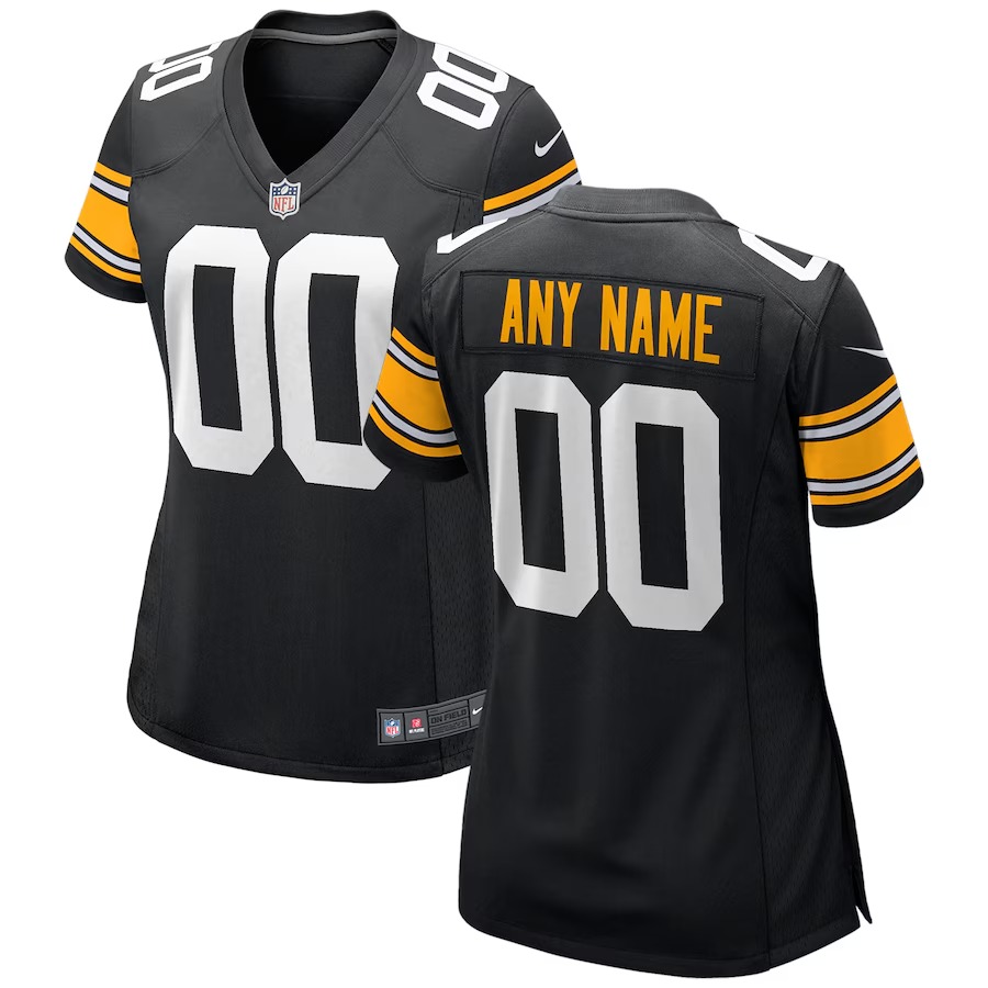 Women's Nike Black Pittsburgh Steelers Alternate Custom Game Jersey - Jersey