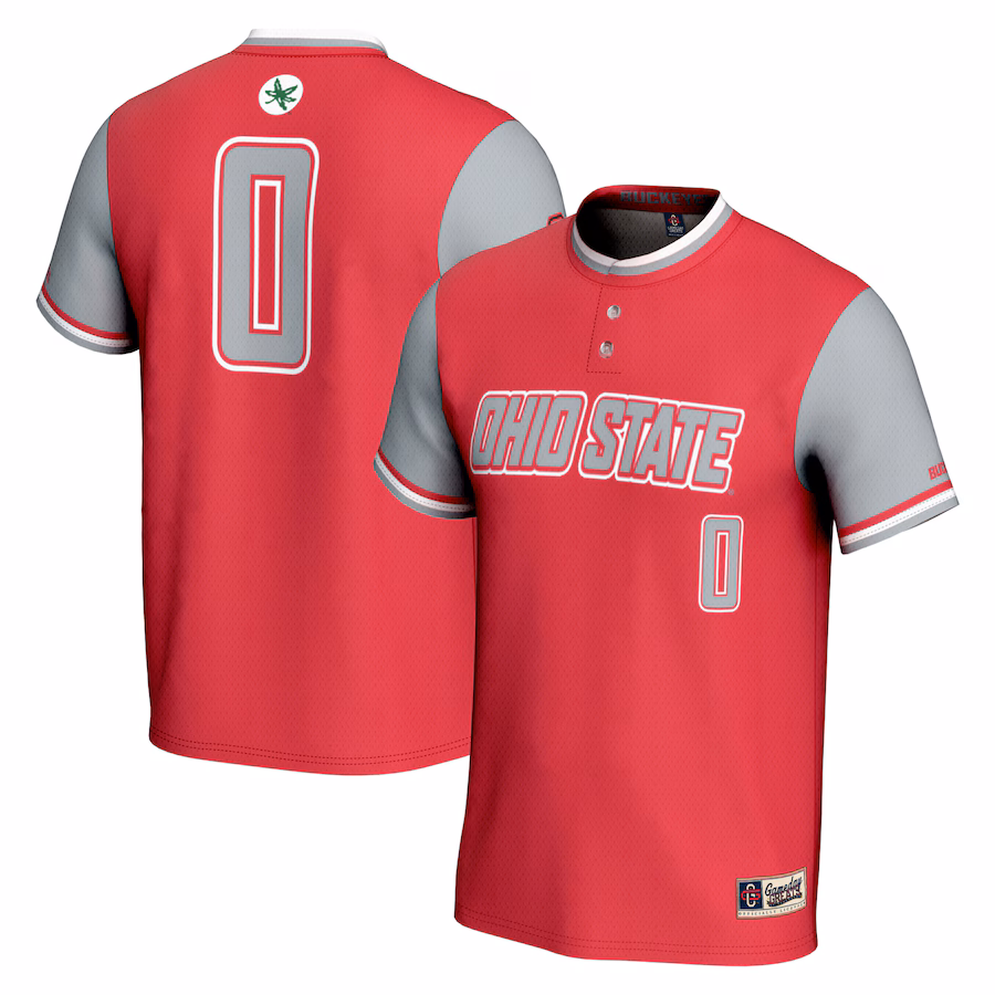 Unisex GameDay Greats #0 Scarlet Ohio State Buckeyes Lightweight Softball Jersey - Jersey