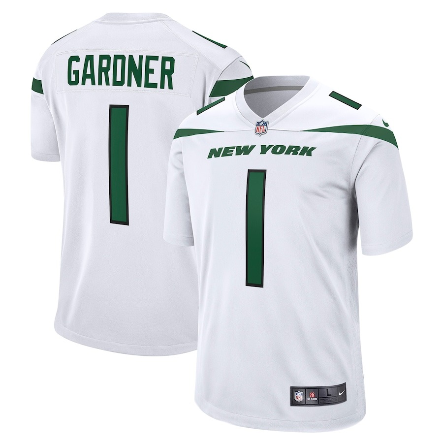 Men's New York Jets Ahmad Sauce Gardner Nike White Player Game Jersey - Jersey