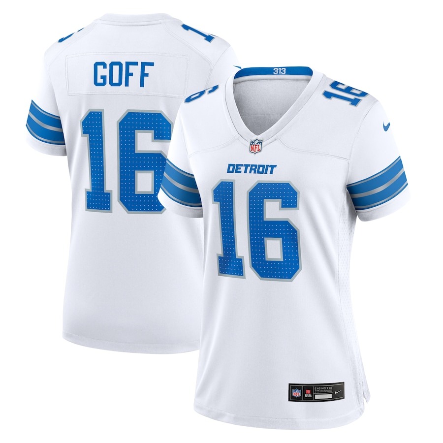 Women's Detroit Lions Jared Goff Nike White Game Jersey - Jersey