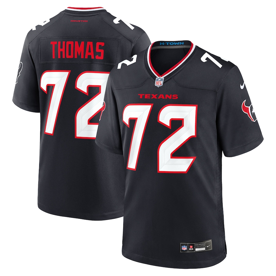 Men's Houston Texans Jaylon Thomas Nike Navy Team Game Jersey - Jersey