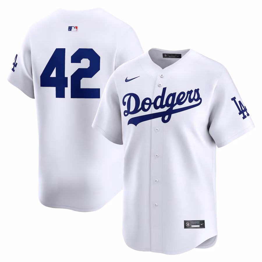 Men's Los Angeles Dodgers  Nike White 2024 Jackie Robinson Day Home Limited Jersey - Jersey