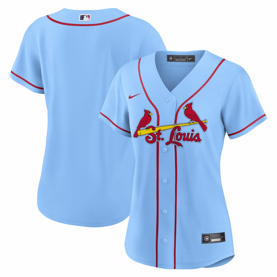 Women's St. Louis Cardinals Nike Light Blue Alternate Replica Team Jersey - Jersey