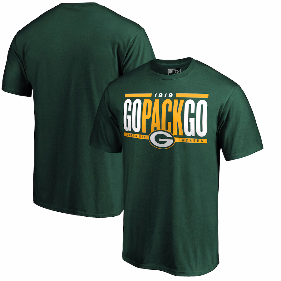 Men's Green Bay Packers Green Hometown Refresh Go Pack Go T-Shirt - Jersey