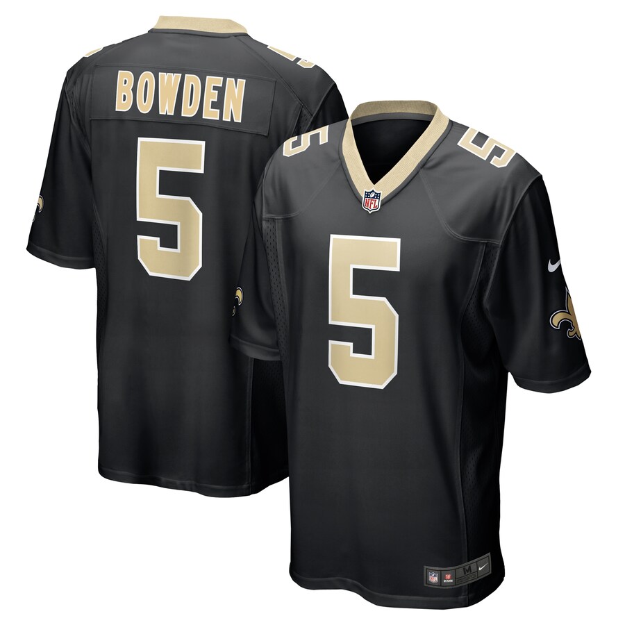 Men's New Orleans Saints Lynn Bowden Jr. Nike  Black Team Game Jersey - Jersey