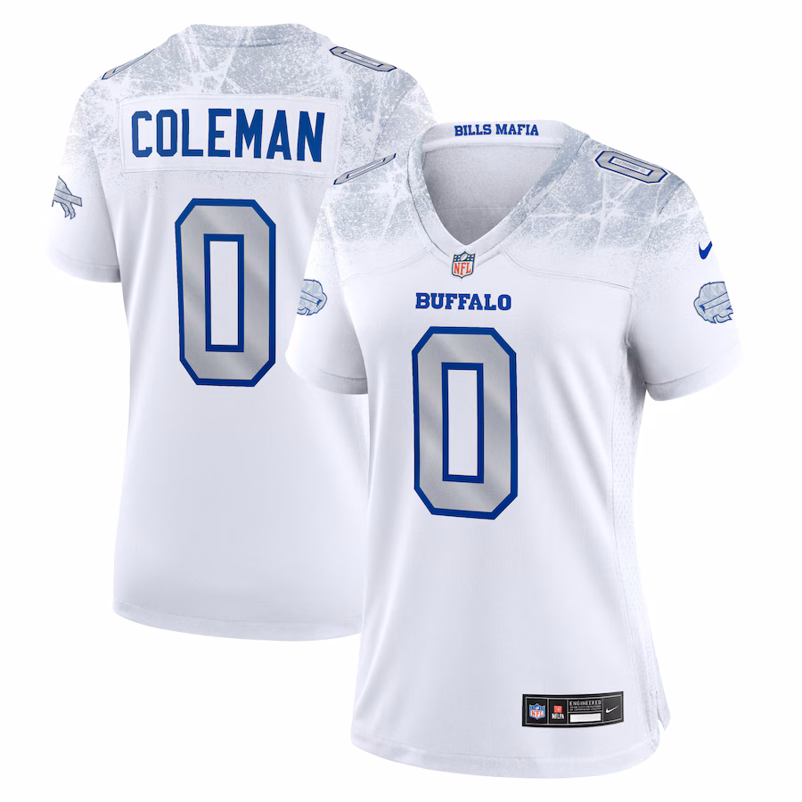 Women's Buffalo Bills Keon Coleman Nike White 2025 Rivalries Collection Game Jersey - Jersey