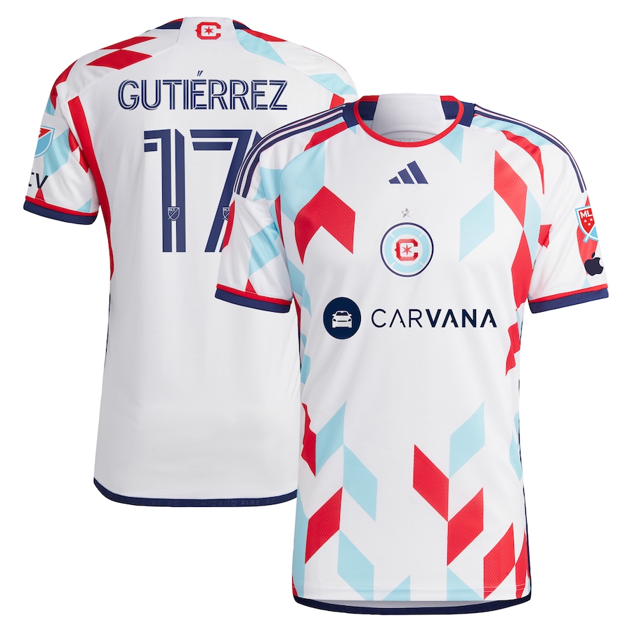 Men's Chicago Fire Brian Gutiérrez adidas White 2024 A Kit For All Authentic Player Jersey - Jersey
