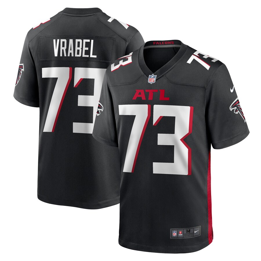 Men's Atlanta Falcons Tyler Vrabel Nike Black Player Game Jersey - Jersey