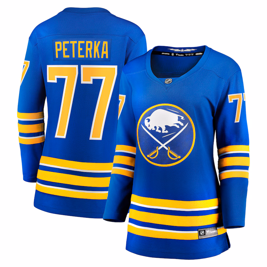 Women's Buffalo Sabres JJ Peterka Fanatics Royal Home Breakaway Player Jersey - Jersey
