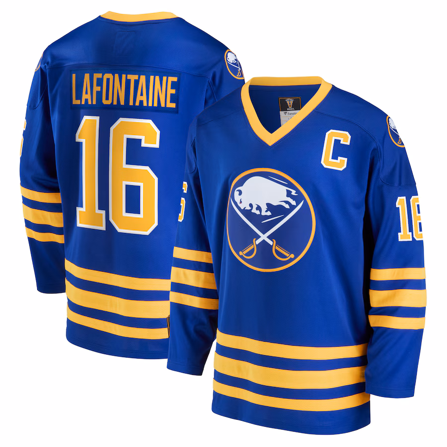 Men's Buffalo Sabres Pat LaFontaine Fanatics Royal Breakaway Retired Player Jersey - Jersey