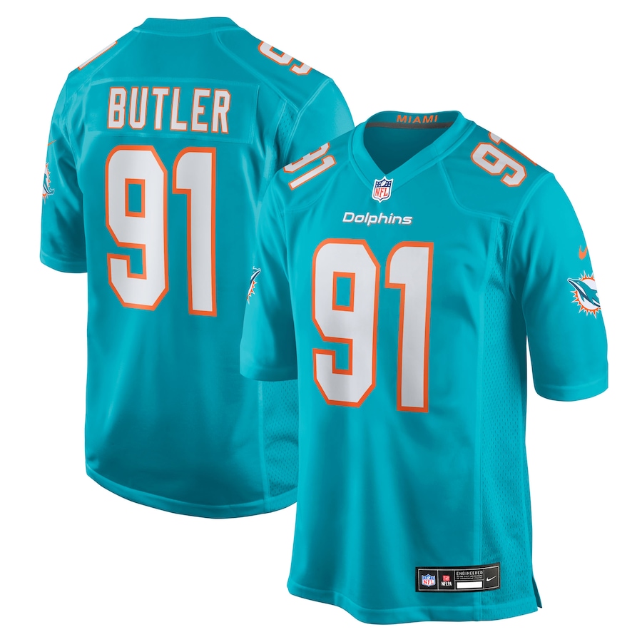 Men's Miami Dolphins Matthew Butler Nike Aqua Team Game Jersey - Jersey