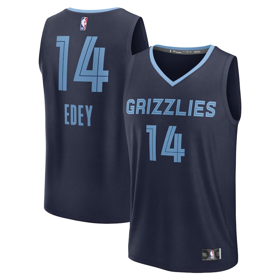 Men's Memphis Grizzlies Zach Edey Fanatics Navy 2024 NBA Draft Fast Break Player Jersey - Icon Edition - Jersey