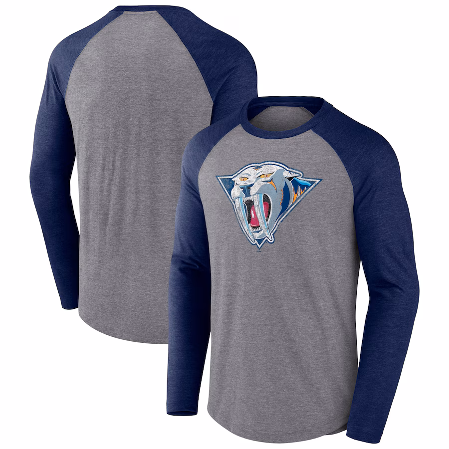 Men's Nashville Predators Fanatics Heather Gray Special Edition Long Sleeve Tri-Blend Raglan T-Shirt - Jersey