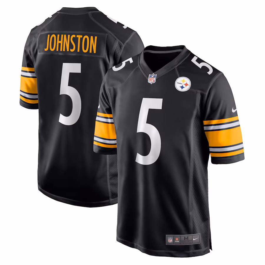 Men's Pittsburgh Steelers Cameron Johnston Nike Black Game Jersey - Jersey