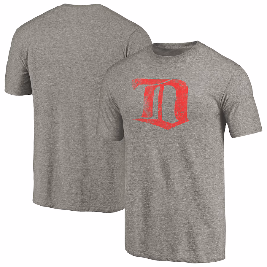 Men's Detroit Red Wings Ash Throwback Logo 1926-1927 Tri-Blend T-Shirt - Jersey