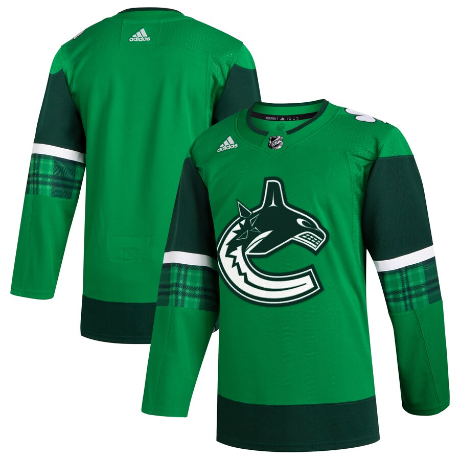 Men's Vancouver Canucks  adidas Kelly Green 2023 St. Patrick's Day Primegreen Authentic Jersey - Jersey