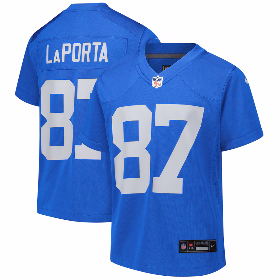 Youth Detroit Lions Sam LaPorta Nike  Blue Alternate Game Jersey - Jersey