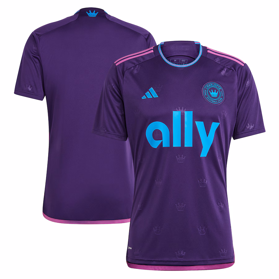 Men's Charlotte FC adidas Purple 2023 Crown Jewel Kit Replica Jersey - Jersey