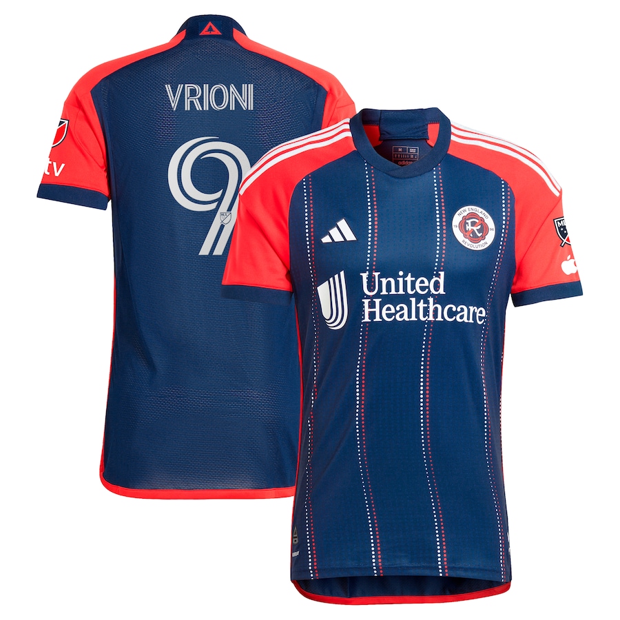 Men's New England Revolution Giacomo Vrioni adidas Navy 2024 Boston Tea Party Authentic Player Jersey - Jersey