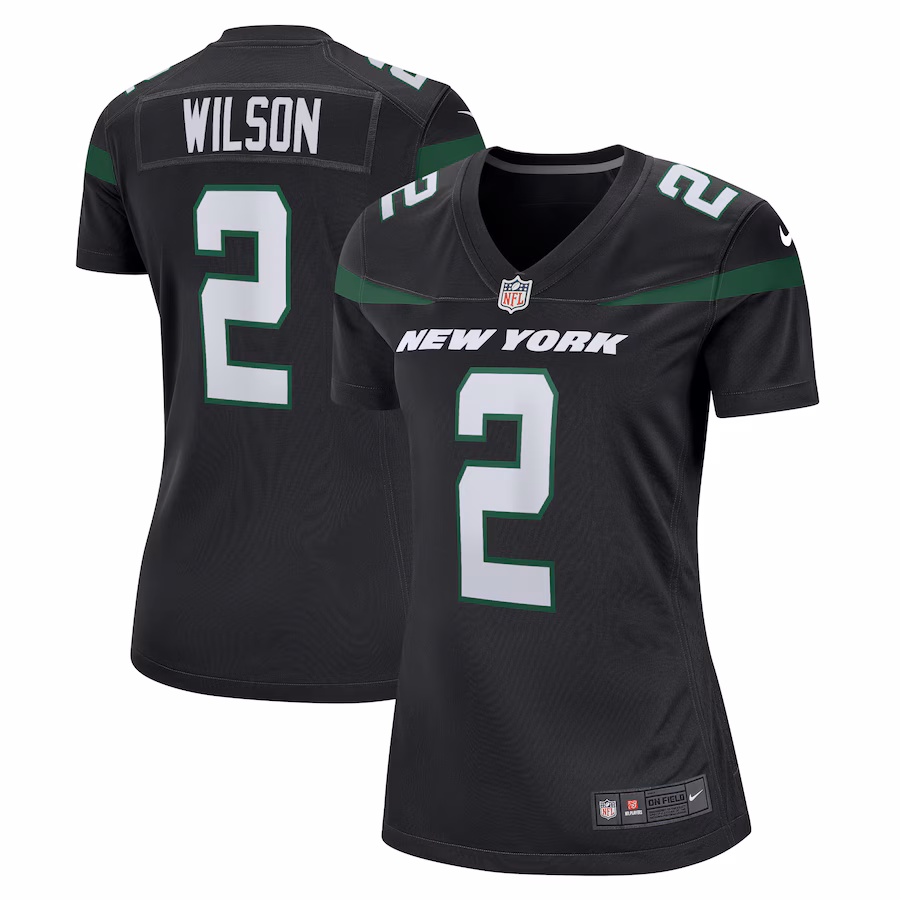 Women's New York Jets Zach Wilson Nike Black Player Jersey - Jersey