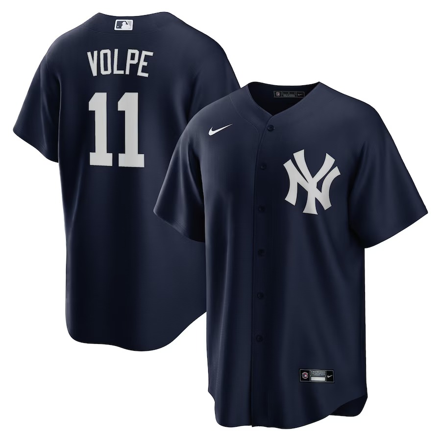 Men's New York Yankees Anthony Volpe Nike Navy Big & Tall Alternate Replica Player Jersey - Jersey