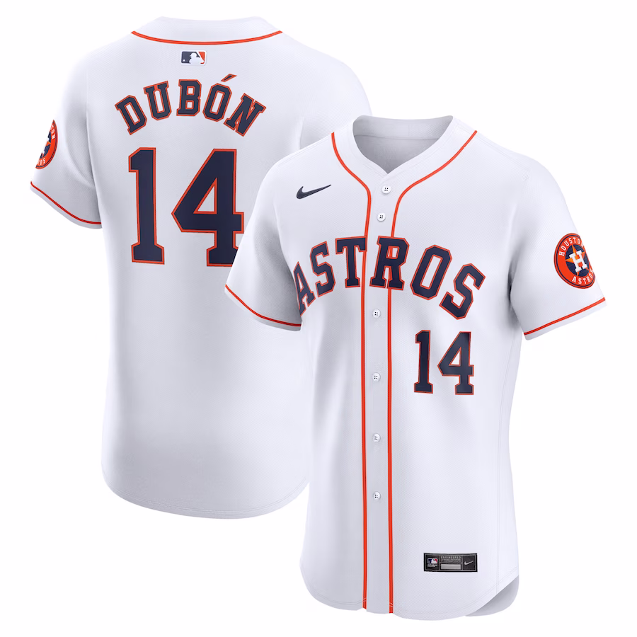 Men's Houston Astros Mauricio Dubon Nike White Home Elite Player Jersey - Jersey