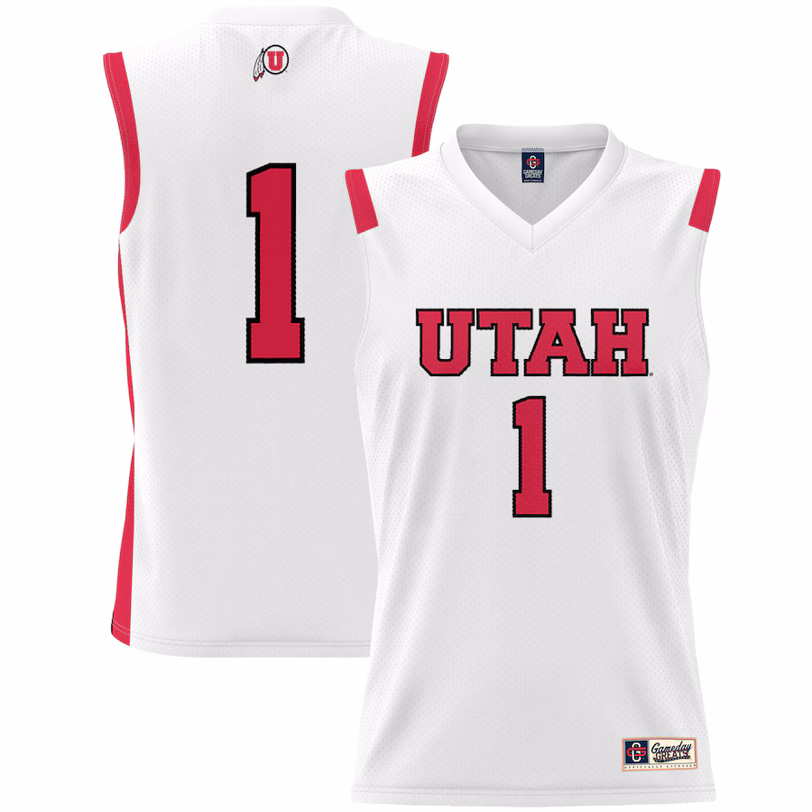 Youth GameDay Greats #1 White Utah Utes Lightweight Basketball Jersey - Jersey