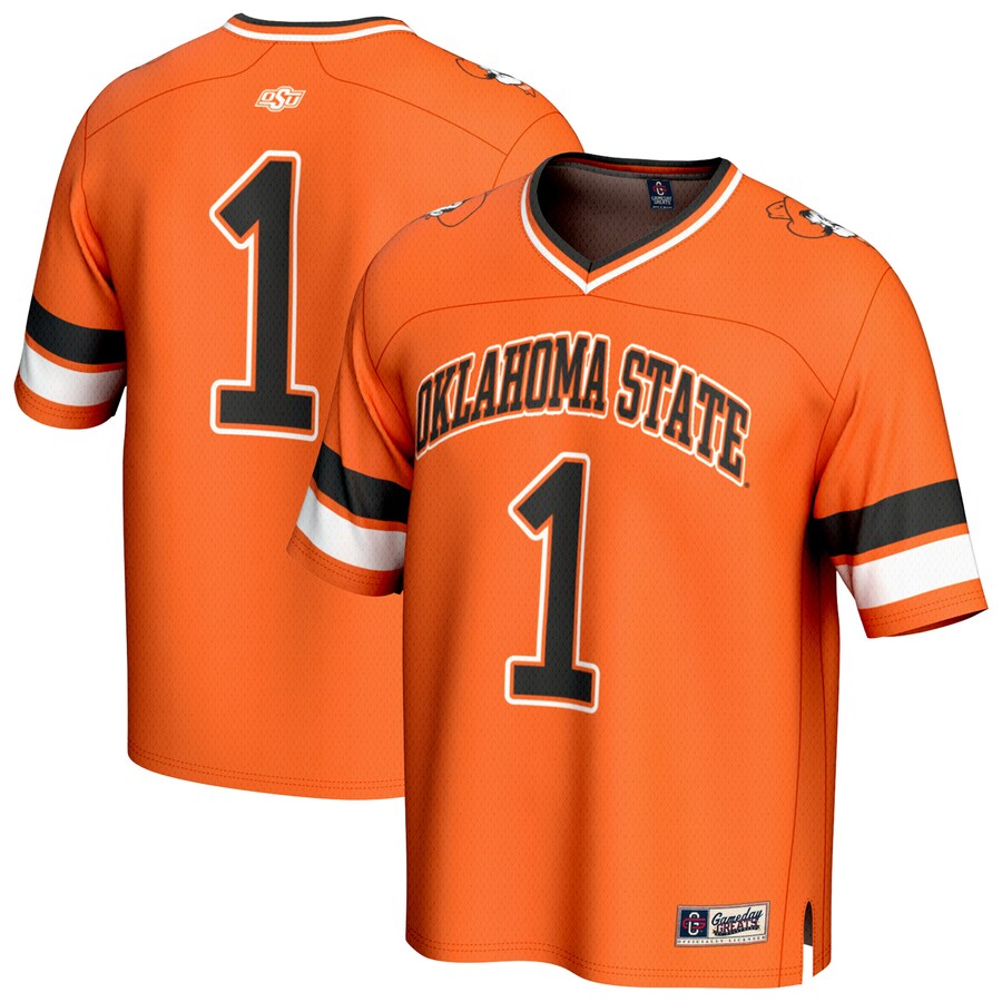 Youth GameDay Greats #1 Orange Oklahoma State Cowboys Lightweight Collegiate Football Fashion Jersey - Jersey