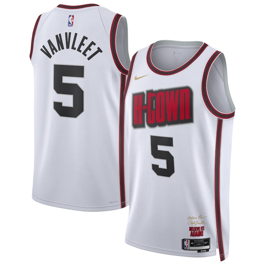 Unisex Houston Rockets Fred VanVleet Nike White 2024/25 Swingman Player Jersey - City Edition - Jersey