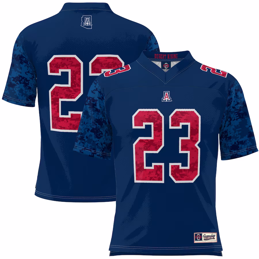 #23 Arizona Wildcats GameDay Greats Military Appreciation Football Jersey - Navy - Jersey