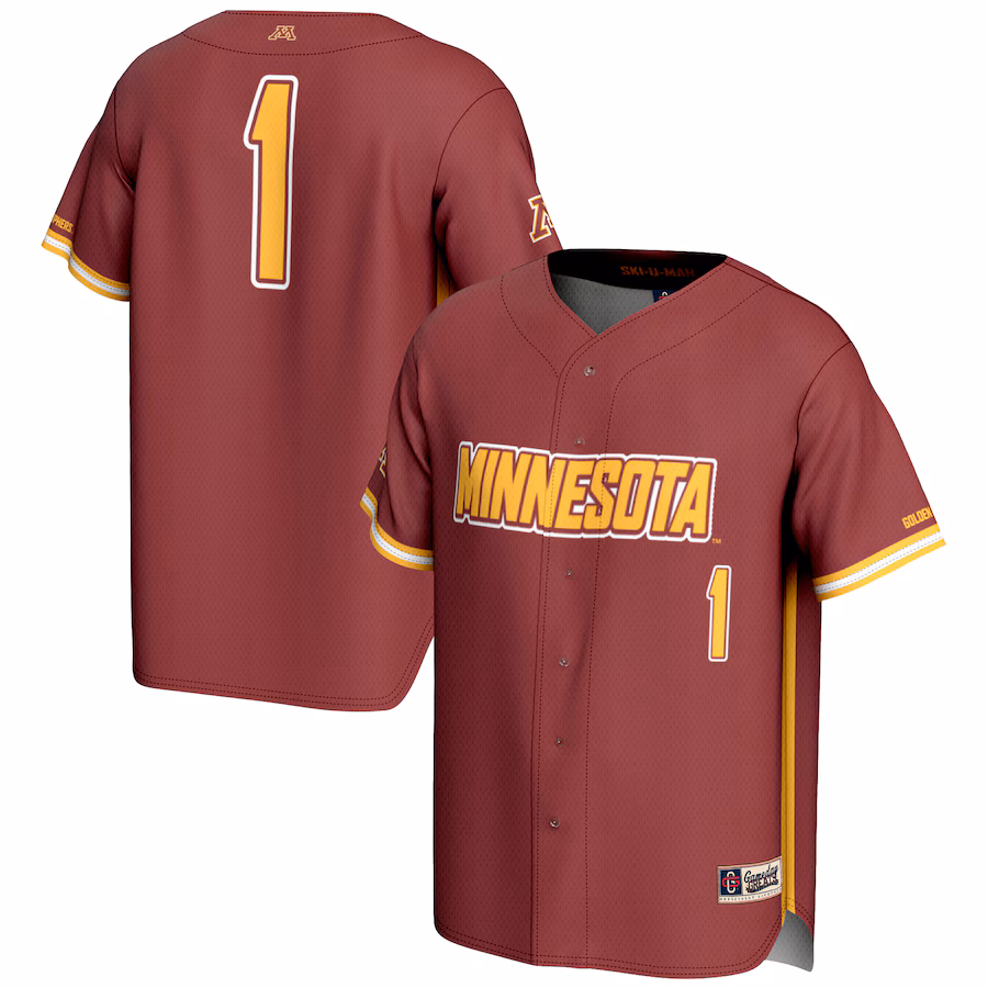 Youth GameDay Greats #1 Maroon Minnesota Golden Gophers Lightweight Baseball Jersey - Jersey