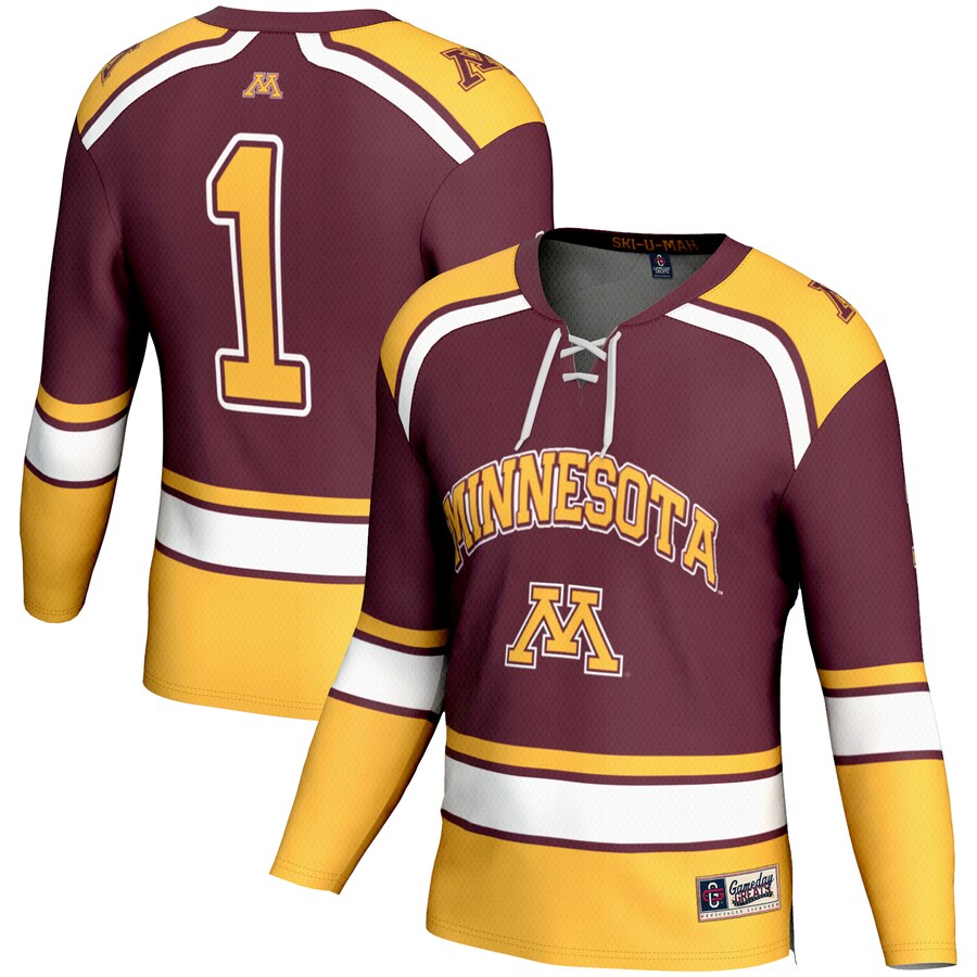 Youth GameDay Greats #1 Maroon Minnesota Golden Gophers Hockey Jersey - Jersey