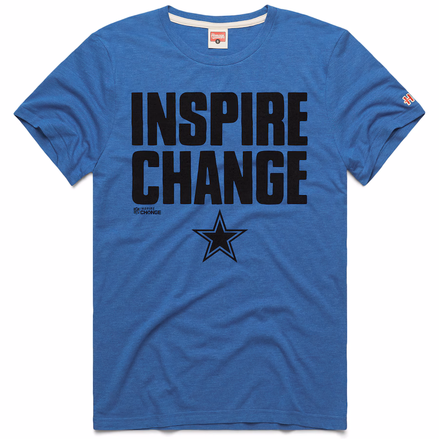Unisex Dallas Cowboys Homage Royal 2024 Inspire Change Tri-Blend T-Shirt - Jersey