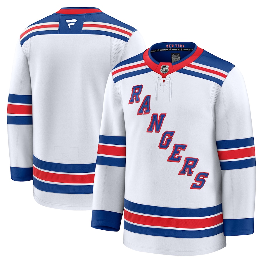 Men's New York Rangers Fanatics White Away Premium Jersey - Jersey
