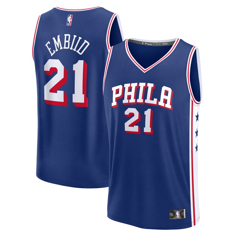 Men's Philadelphia 76ers Joel Embiid Fanatics Royal Fast Break Replica Jersey - Icon Edition - Jersey