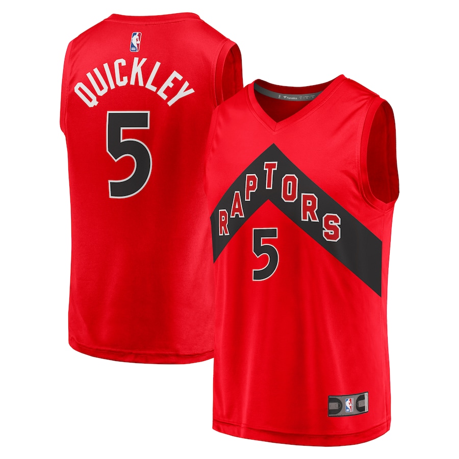 Men's Toronto Raptors Immanuel Quickley Fanatics Red Fast Break Player Jersey - Icon Edition - Jersey