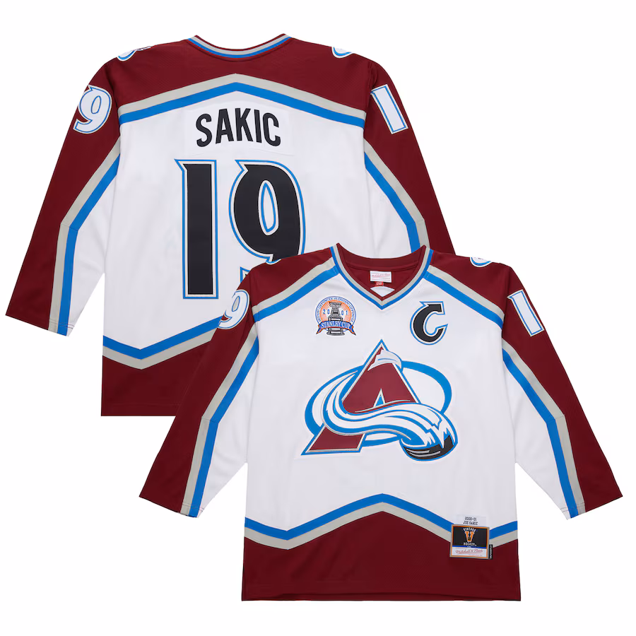Men's Colorado Avalanche Joe Sakic White 2000-01 Power Play Jersey - Jersey
