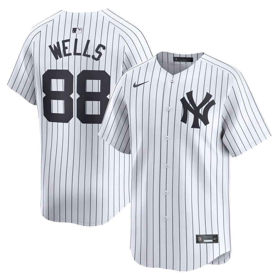 Men's New York Yankees Austin Wells Nike White Home Limited Player Jersey - Jersey