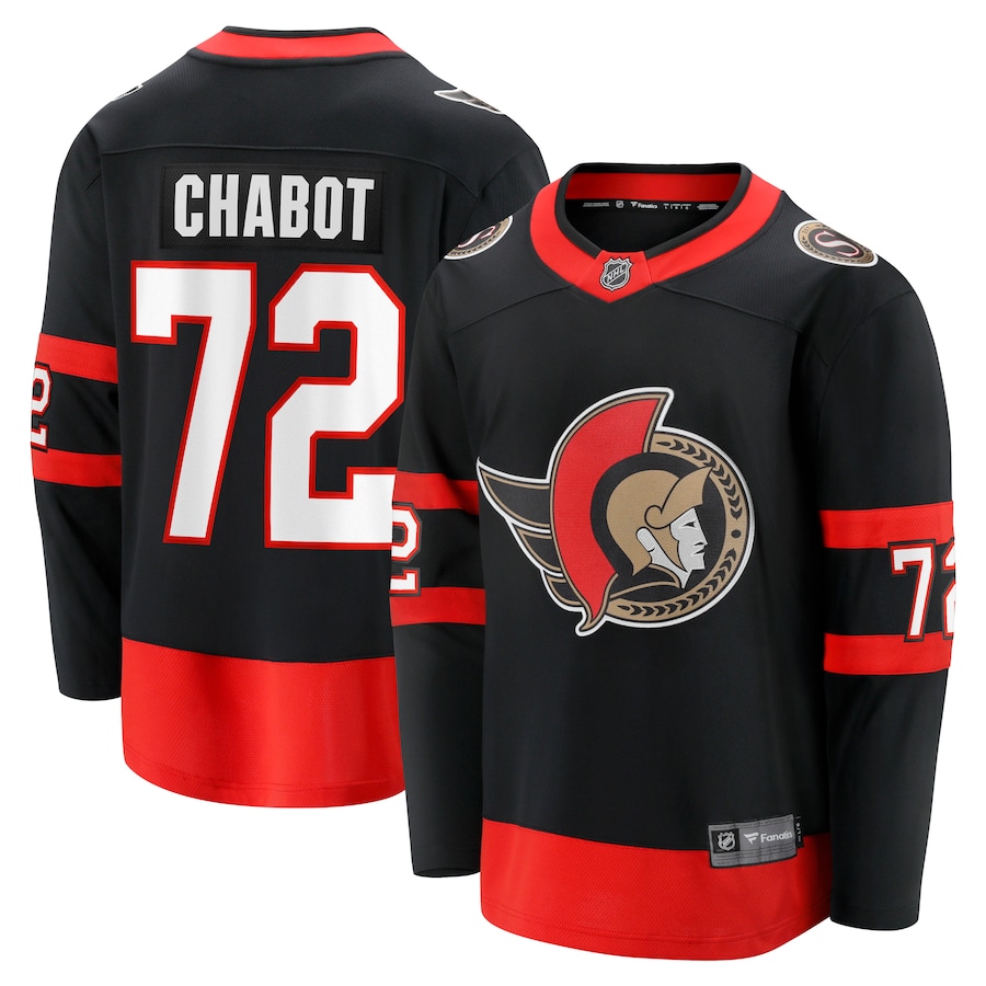 Men's Ottawa Senators Thomas Chabot Fanatics Black Home Breakaway Jersey - Jersey