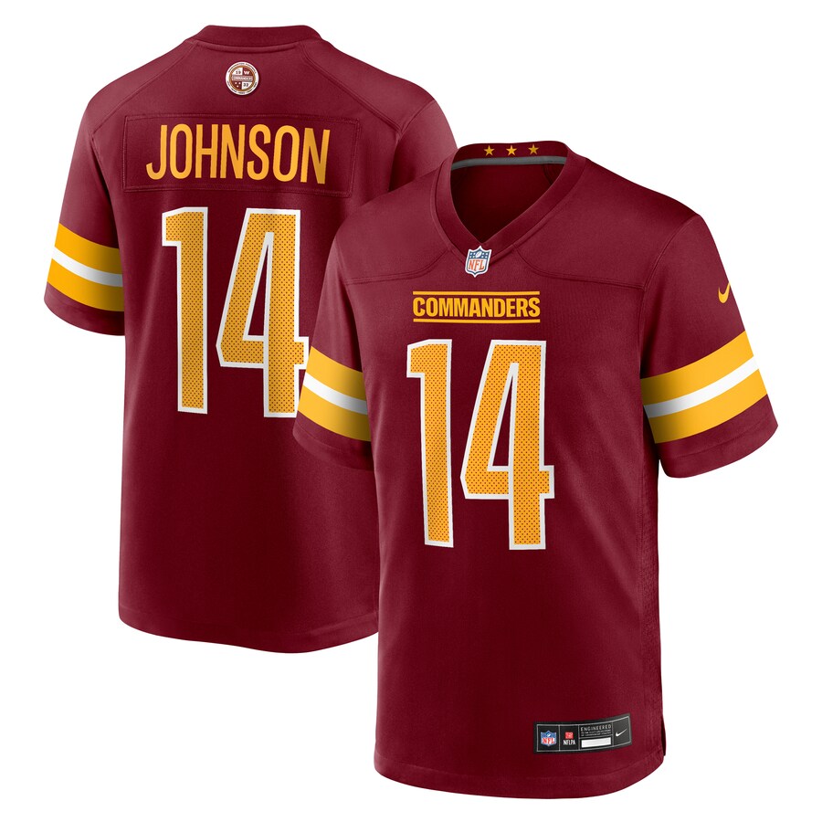Men's Washington Commanders Josh Johnson Nike Burgundy Team Game Jersey - Jersey